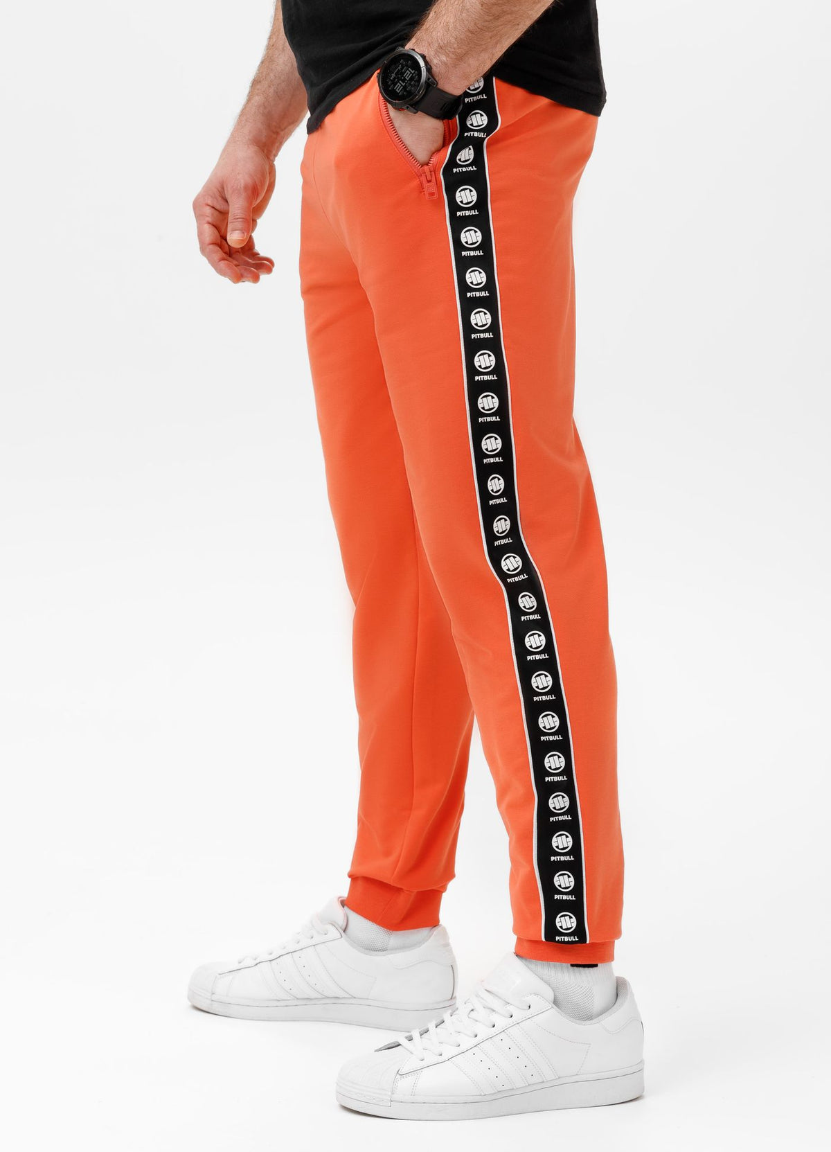 Men&#39;s Sweatpants TAPE NUGGET - Bright Salmon