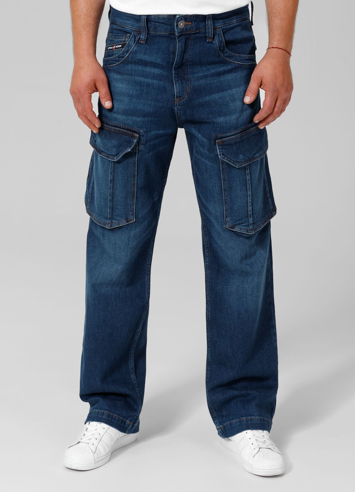 Denim cargo Jeans Navy Wash Longspur