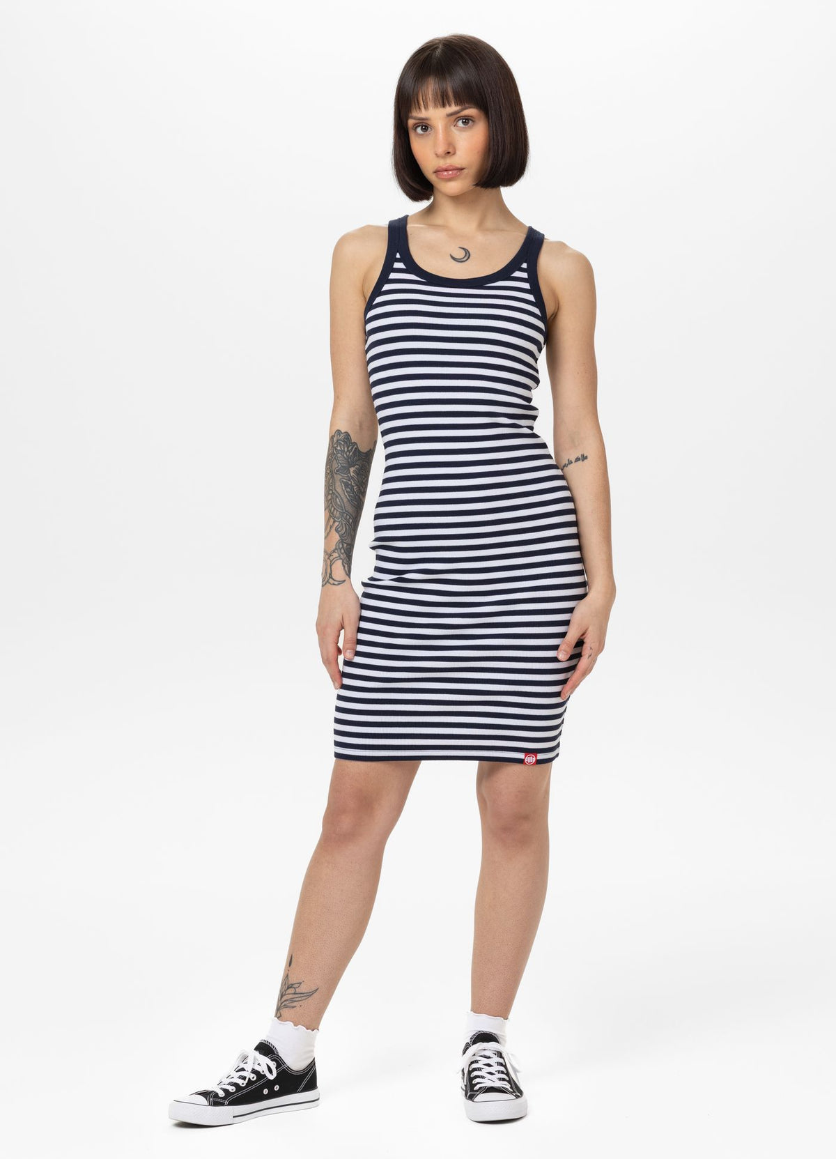 Sports dress Rib LAYLA II - Navy/White