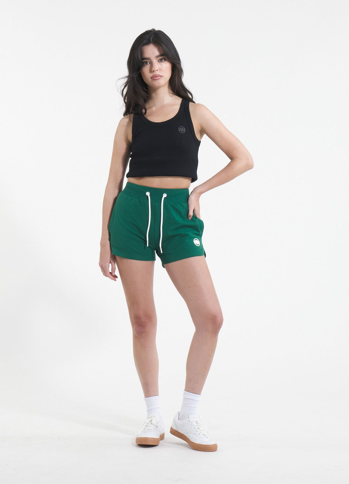 Women&#39;s sweat shorts French Terry FLORIDA - Dark green
