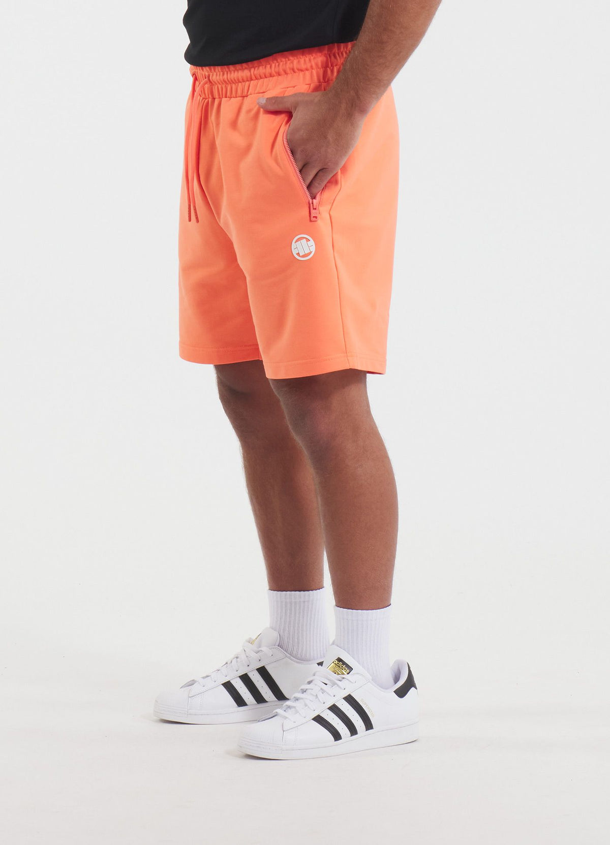 Men&#39;s sweat shorts NUGGET - Bright salmon