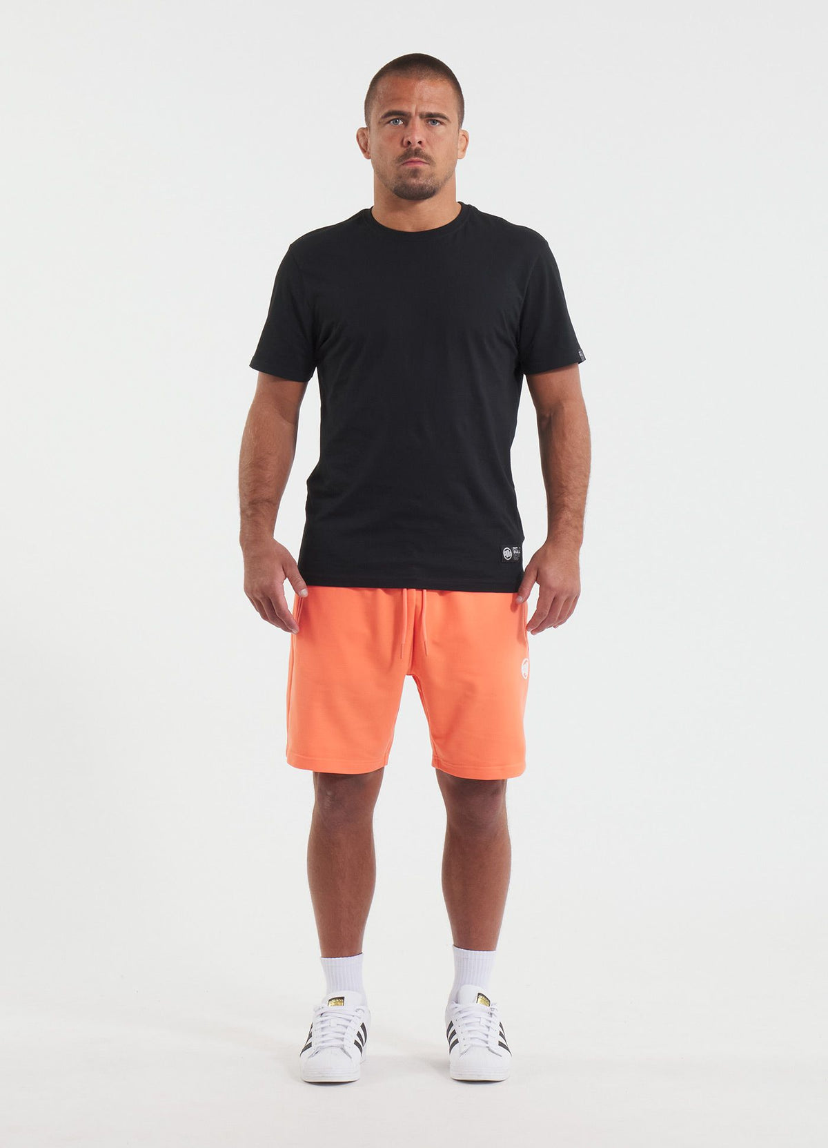Men&#39;s sweat shorts NUGGET - Bright salmon