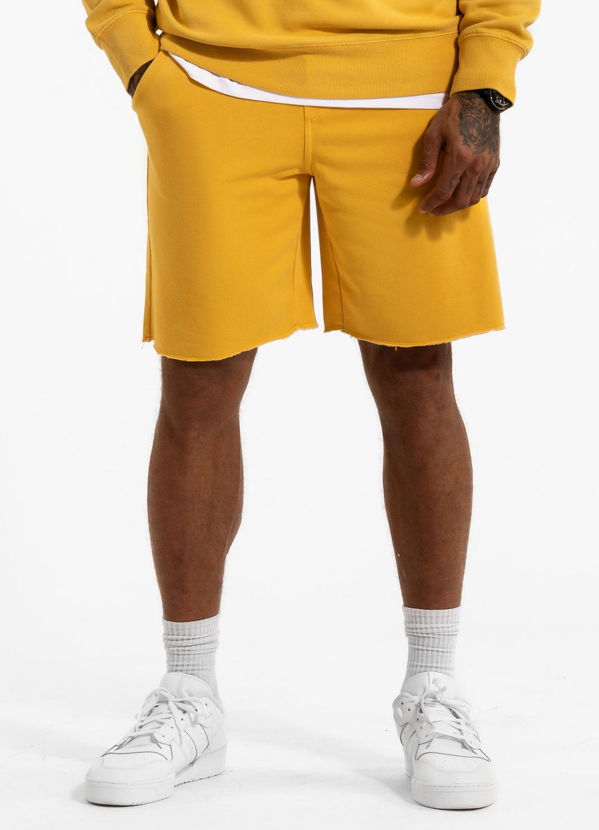 Men&#39;s Sweat shorts Washed Lancaster II - Washed yellow
