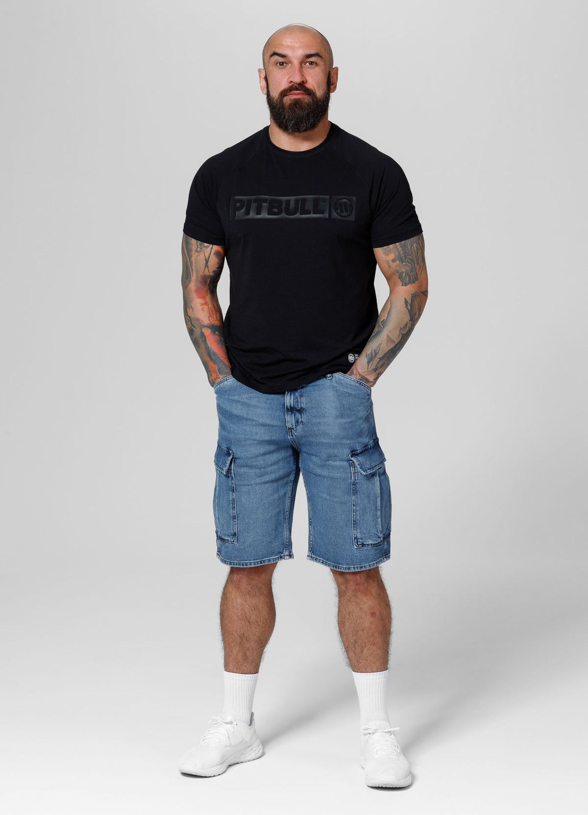 Denim cargo shorts Classic Wash Deerhorn