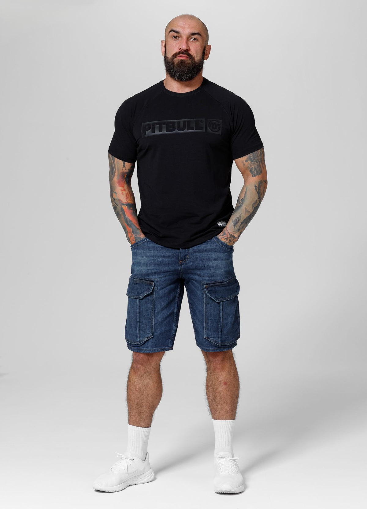 Denim cargo shorts Navy Wash Longspur