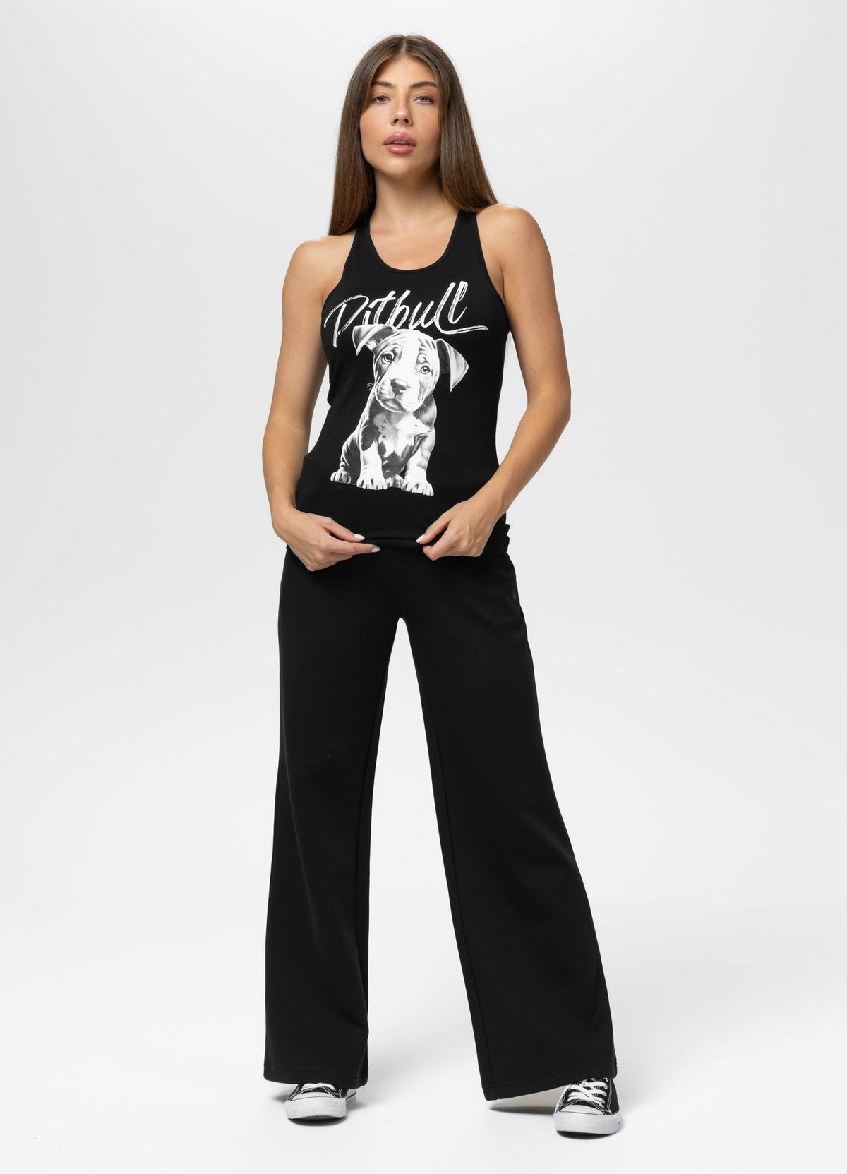 Women's Tank Top Slim Fit PUPPY - Black