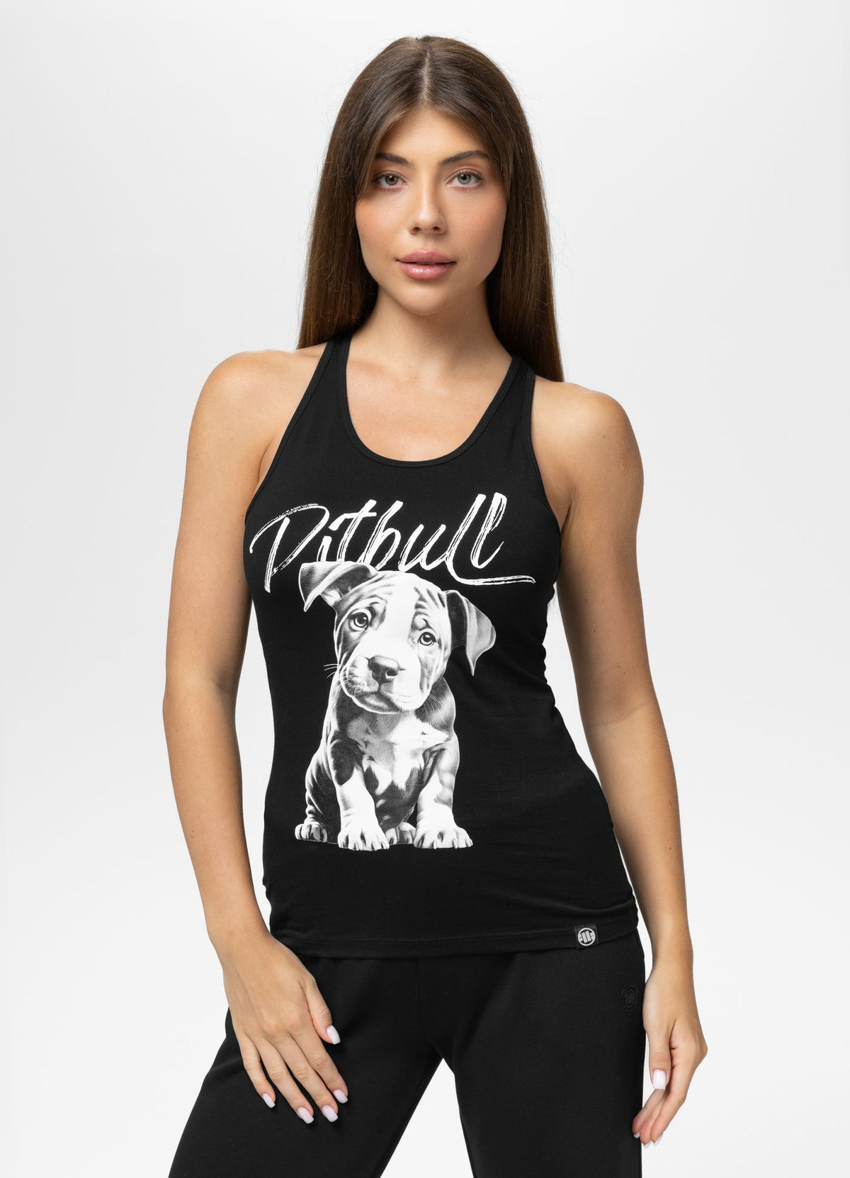 Women's Tank Top Slim Fit PUPPY - Black