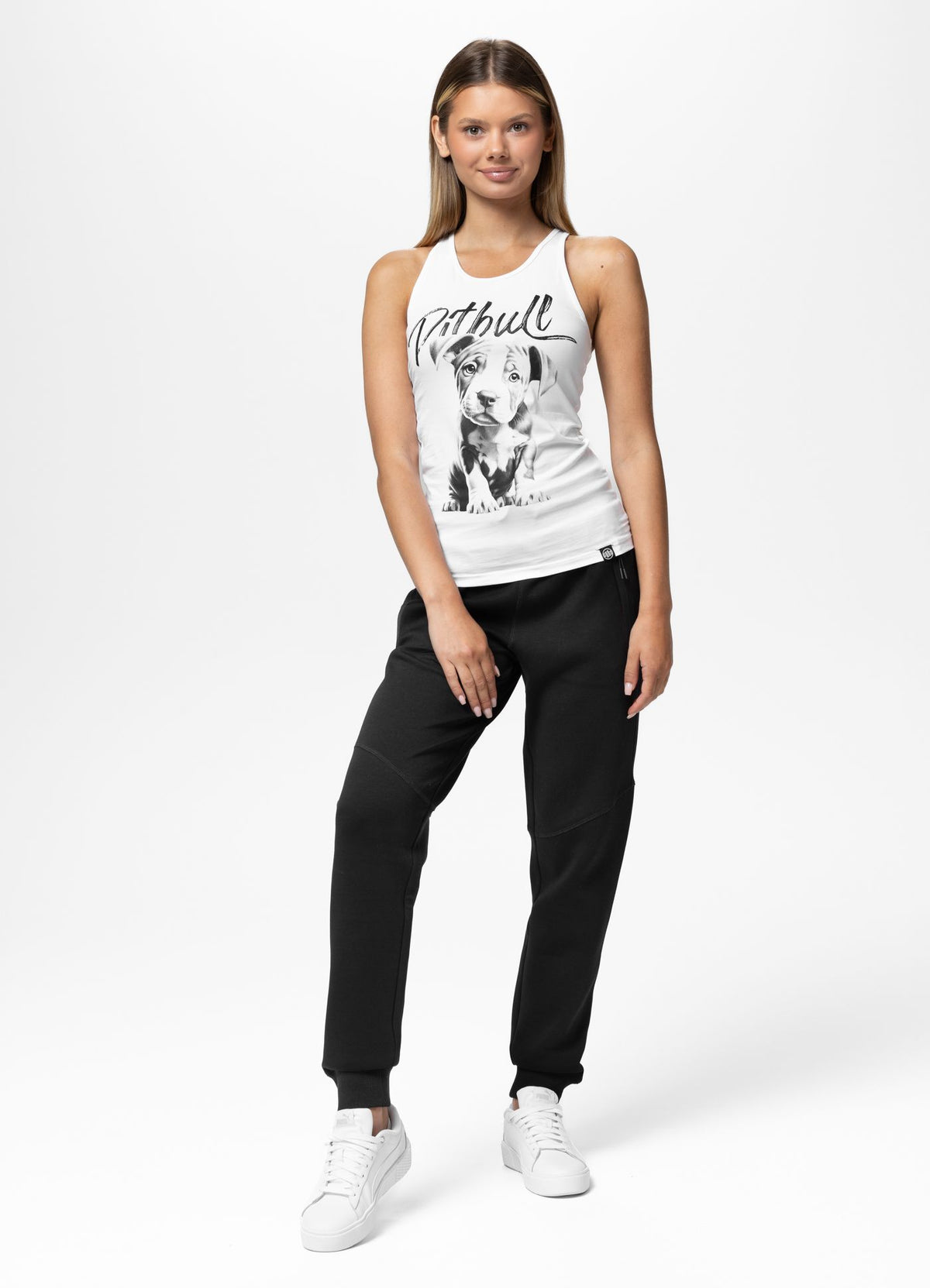 Women's Tank Top Slim Fit PUPPY - White