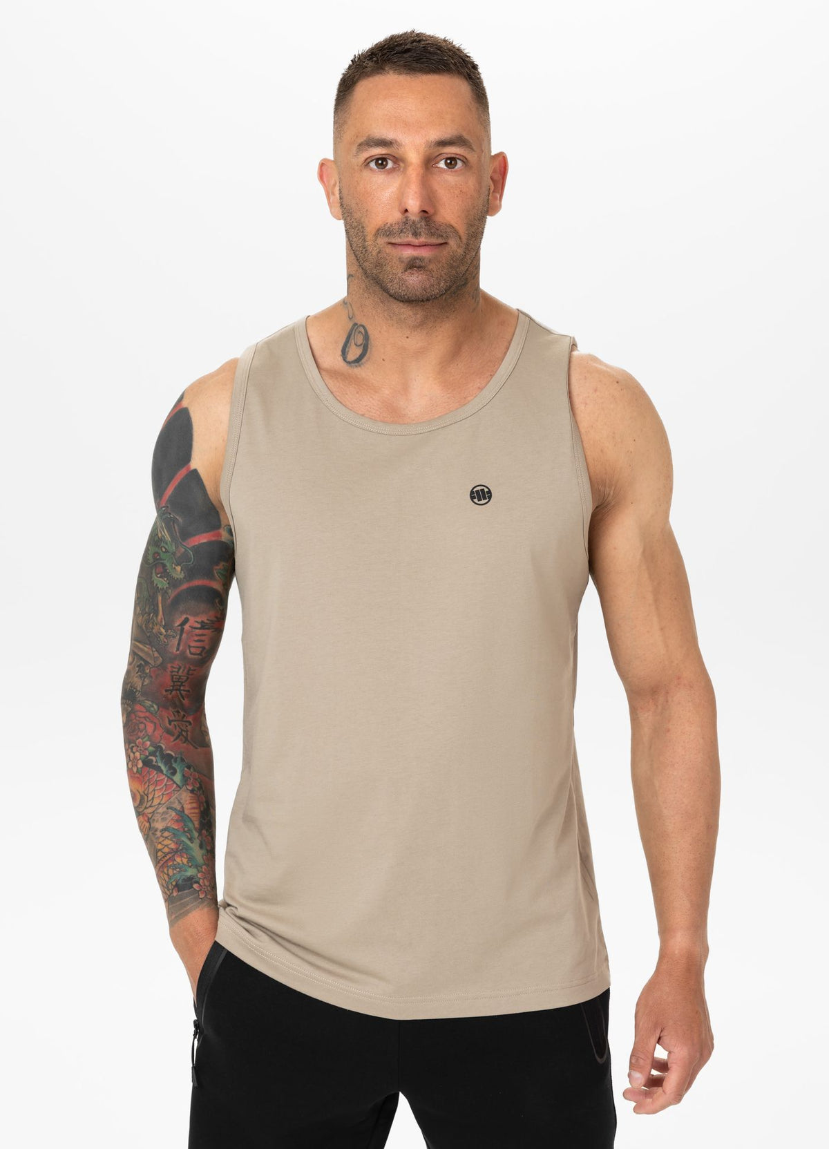 Men's Tank Top Coolmax SCOTT - Dark sand