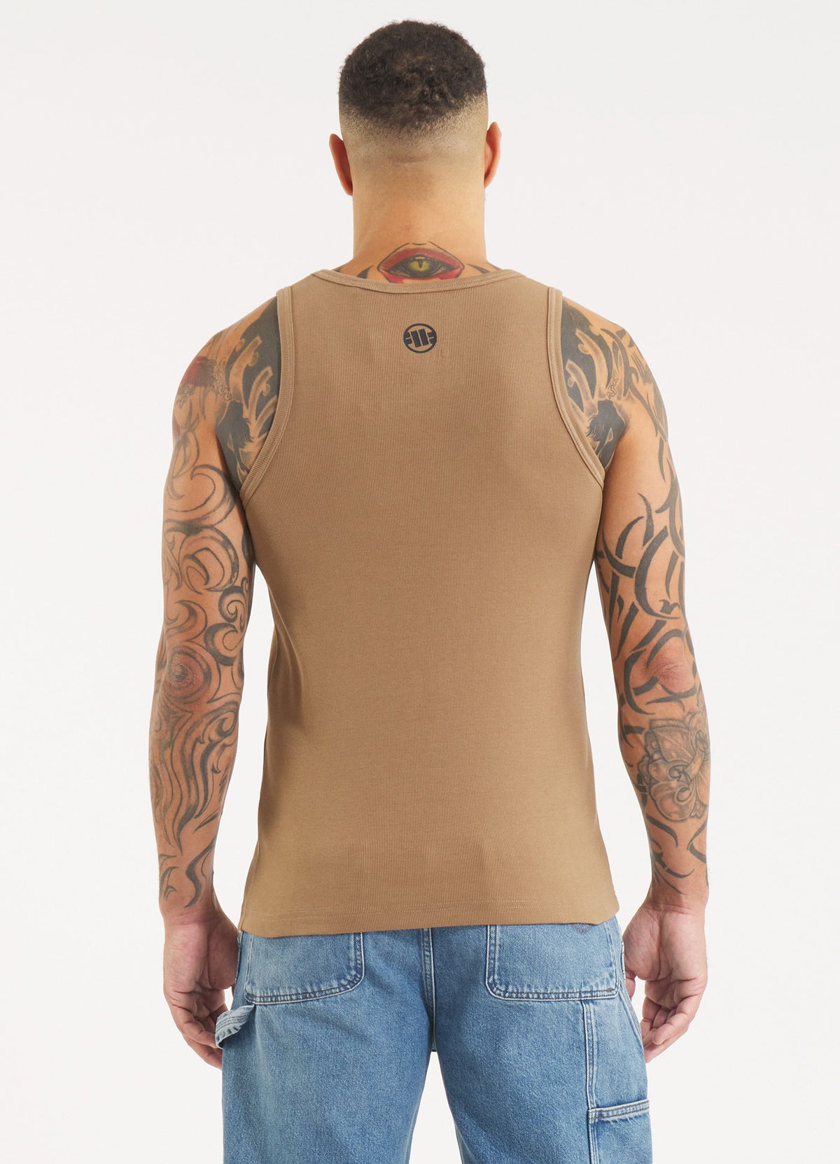 Men's Tank Top Rib BOXING - Coyote brown