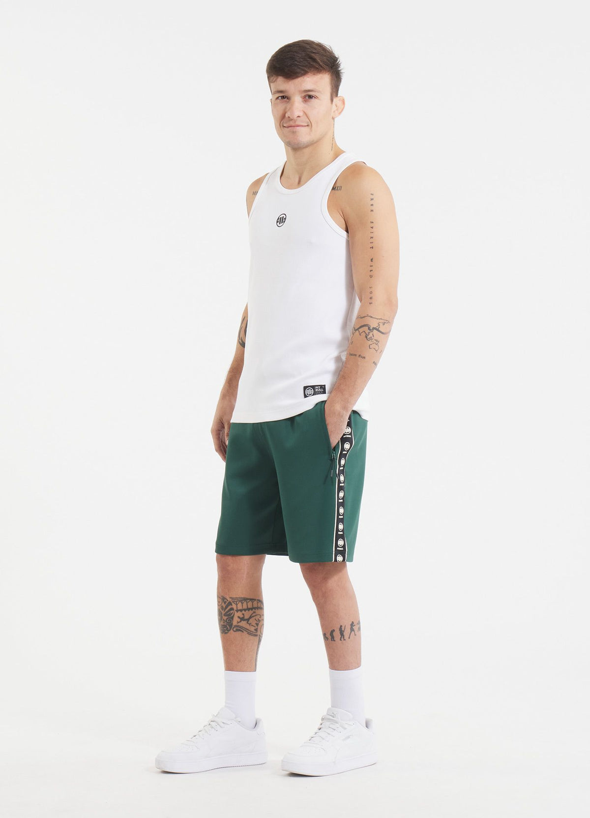 Men's Tank Top Rib SMALL LOGO - White