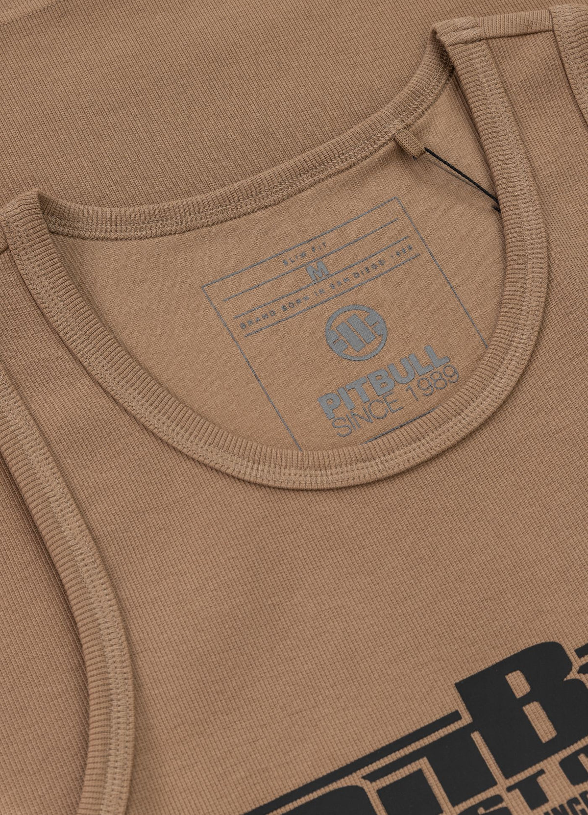 Men's Tank Top Rib BOXING - Coyote brown