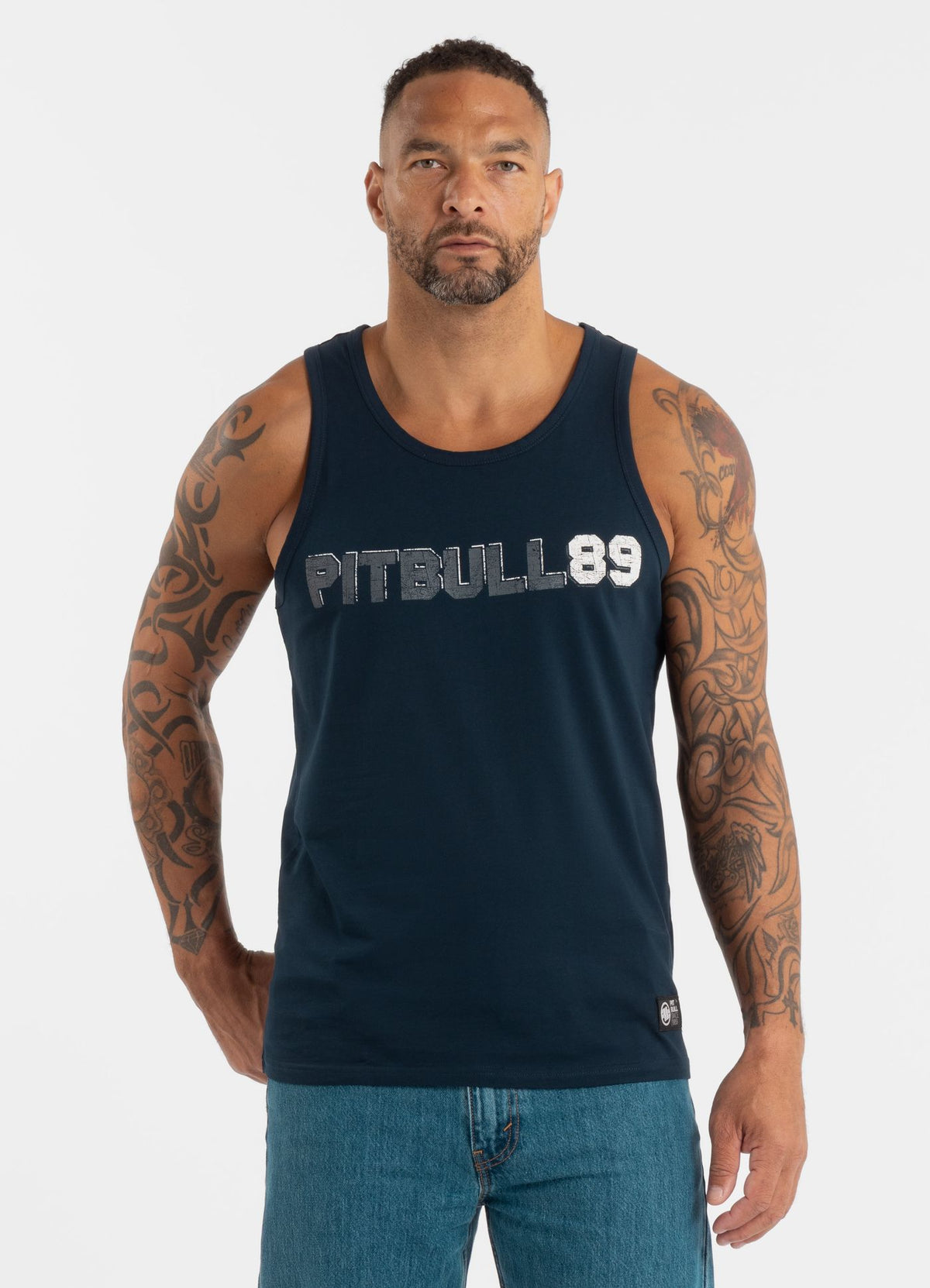 Men's Tank Top Slim Fit Dog 89 - Navy