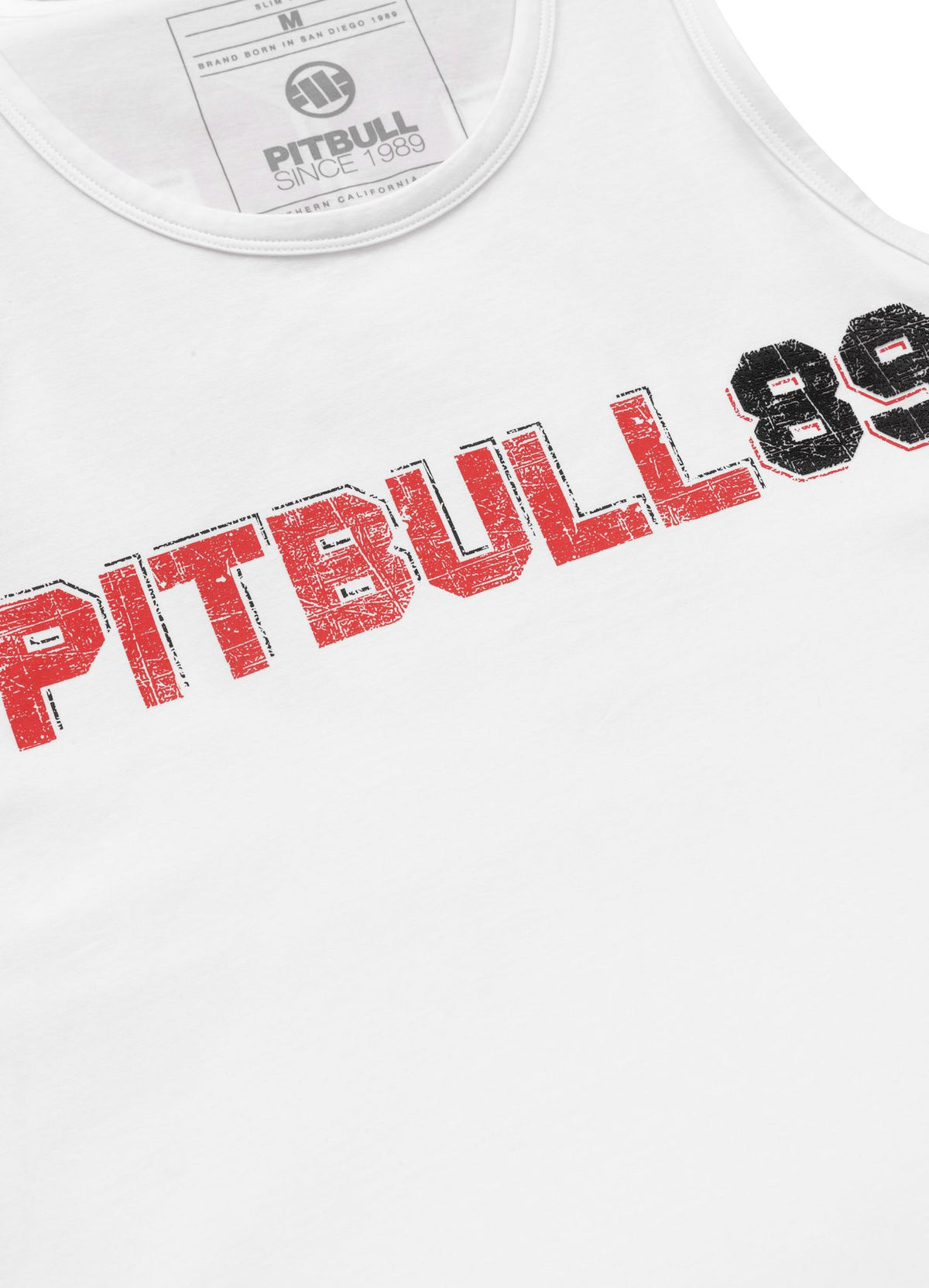 Men's Tank Top Slim Fit Dog 89 - White