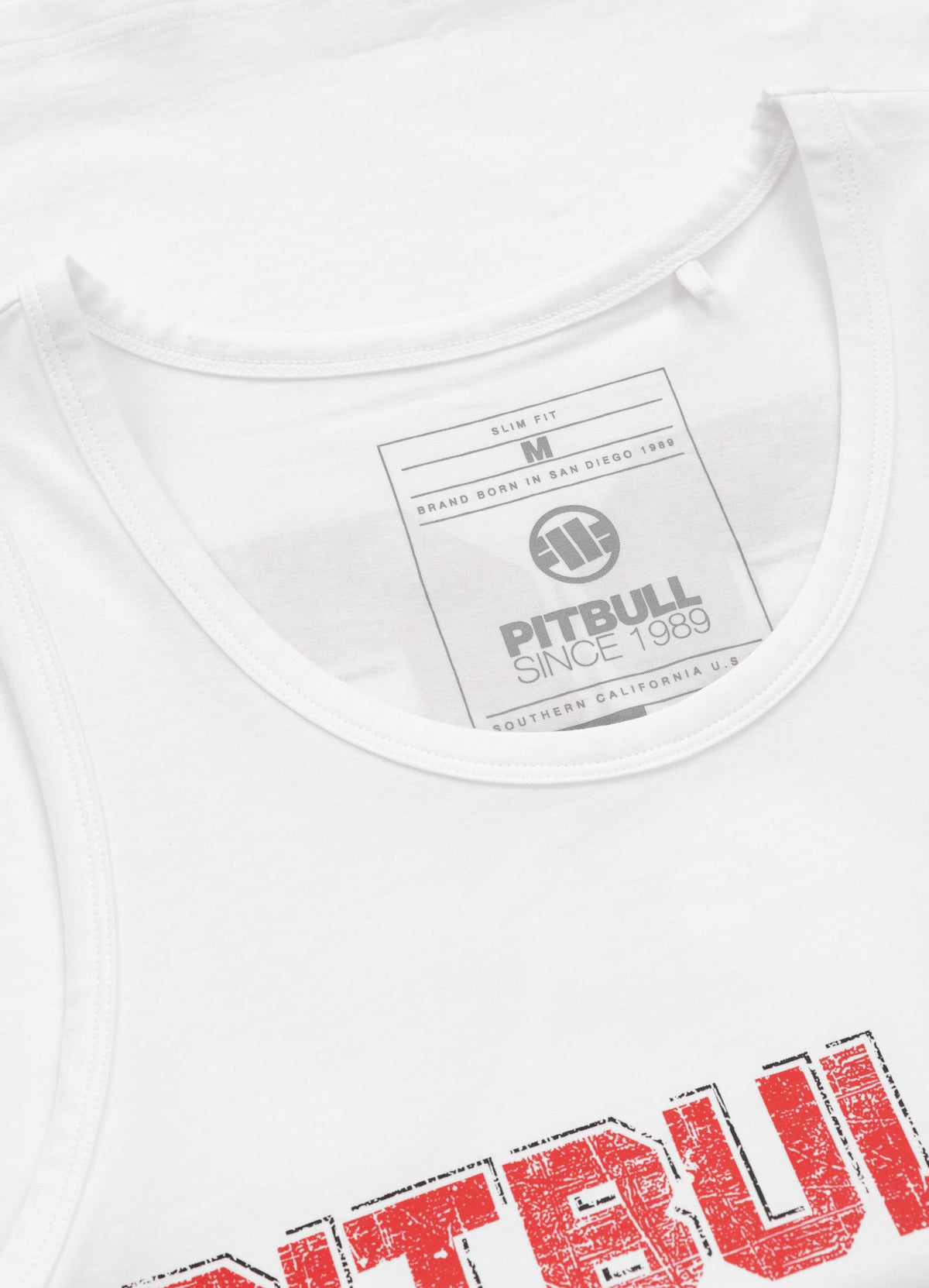 Men's Tank Top Slim Fit Dog 89 - White