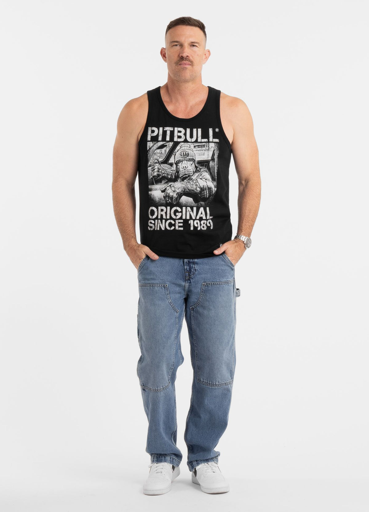 Men's Tank Top Slim Fit Drive - Black