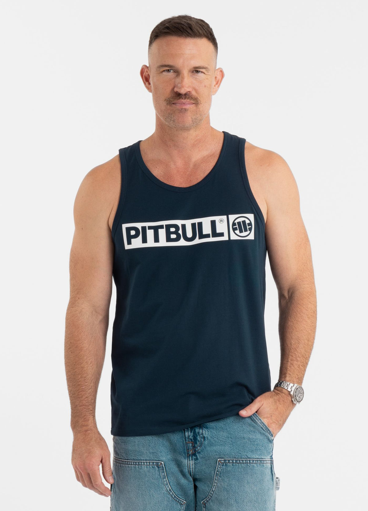Men's Tank Top Slim Fit Hilltop - Navy