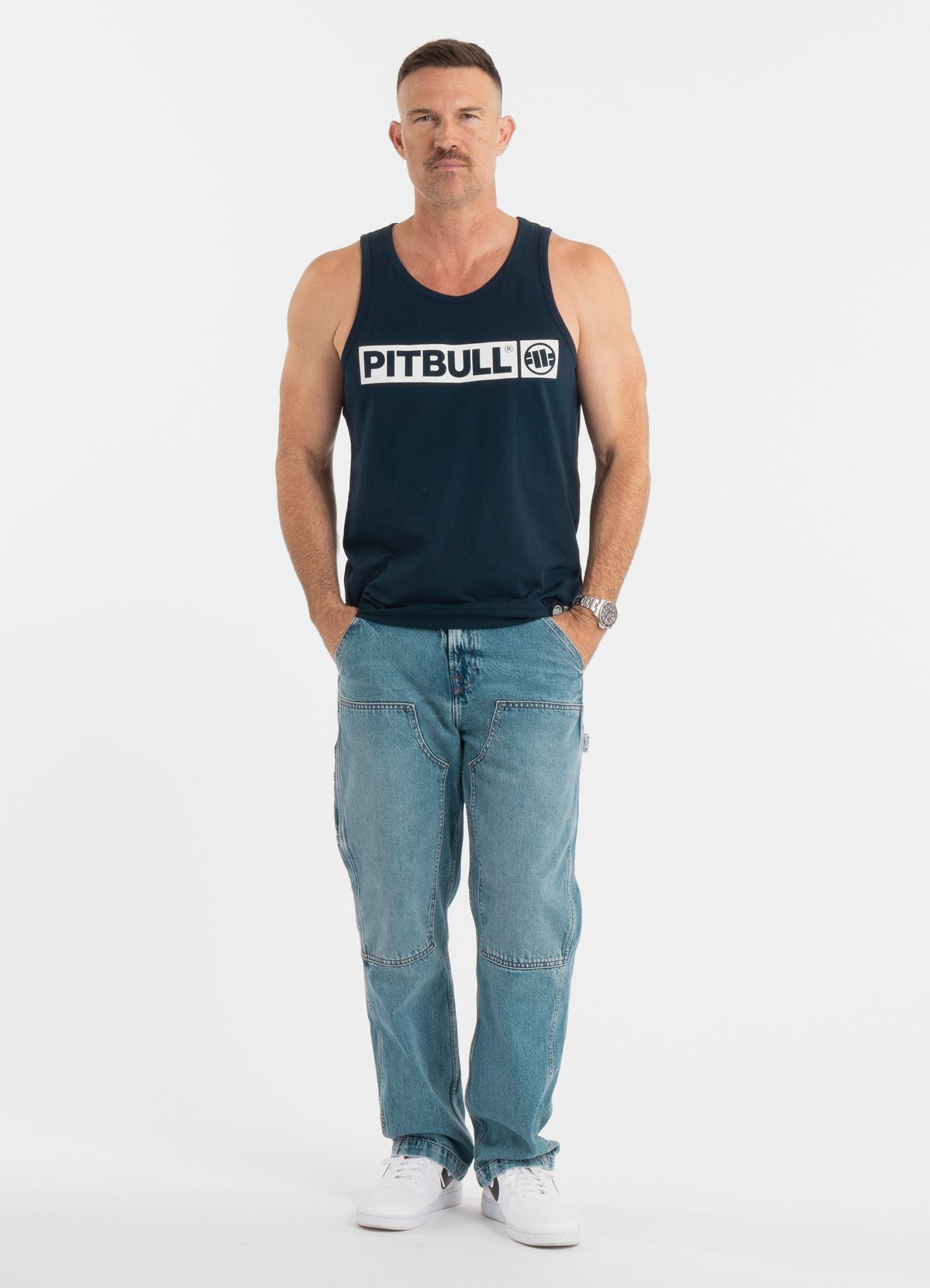Men's Tank Top Slim Fit Hilltop - Navy