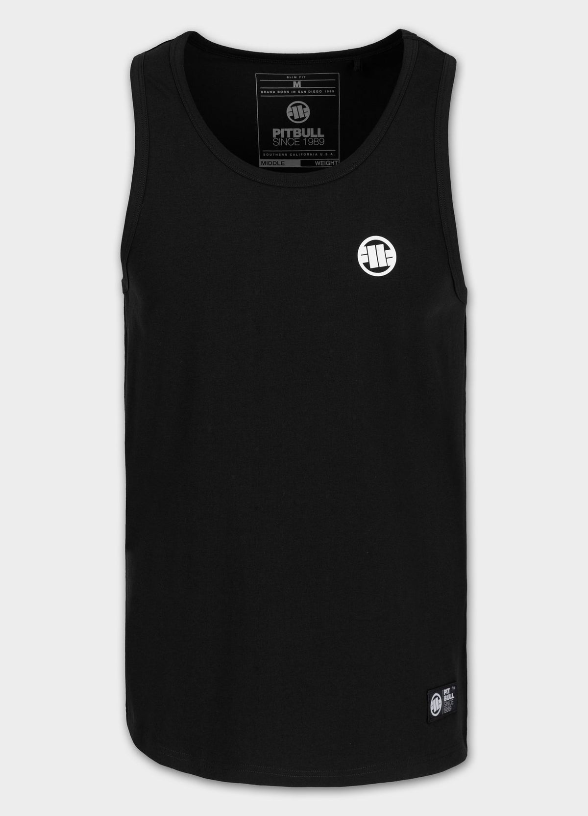 Men&#39;s Tank Top Slim Fit Small Logo - Black