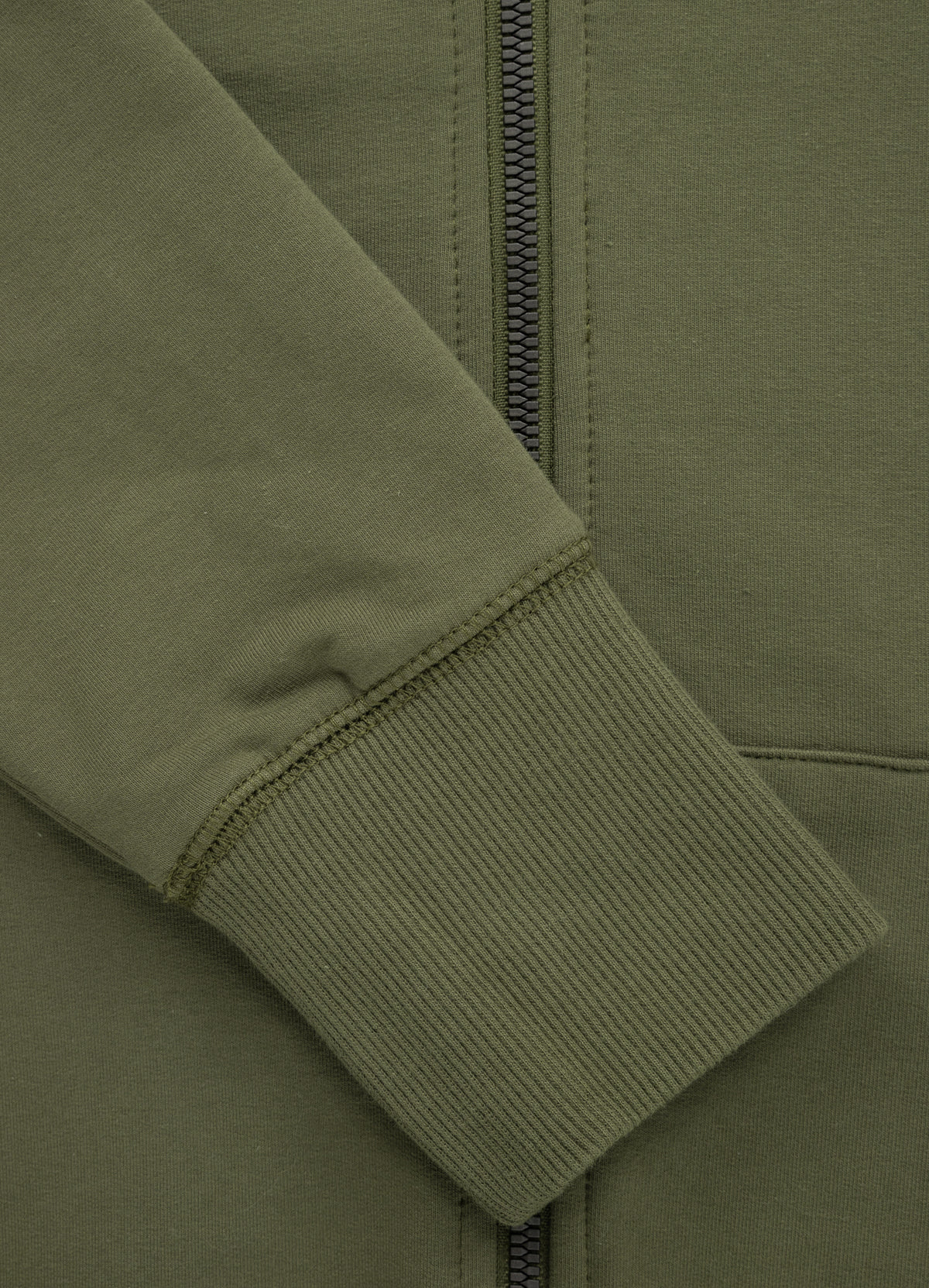 SMALL LOGO FRENCH TERRY 21 Olive Hooded Zip.