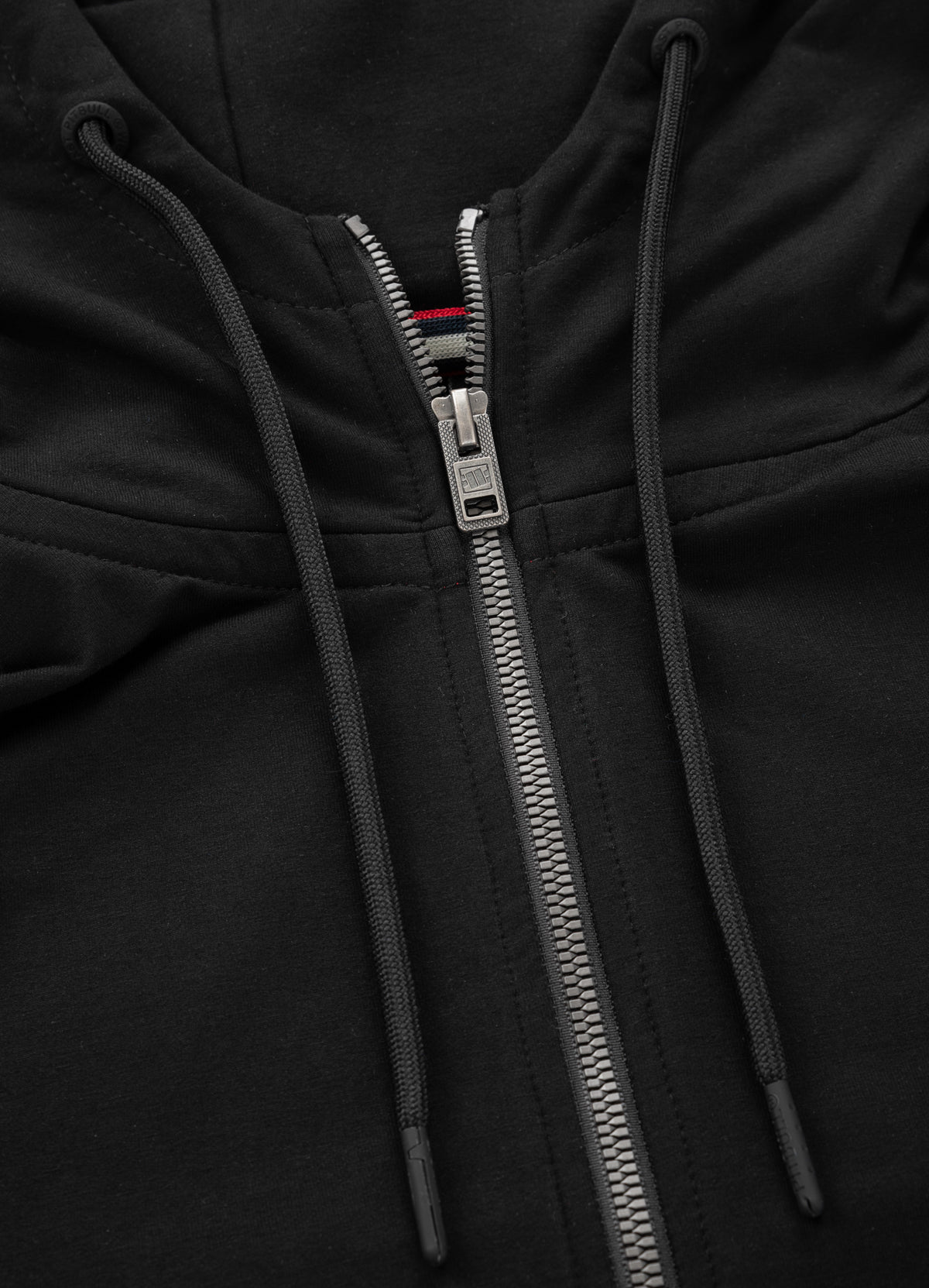 ZIP UP HOODIE SMALL LOGO FRENCH TERRY 220 BLACK.