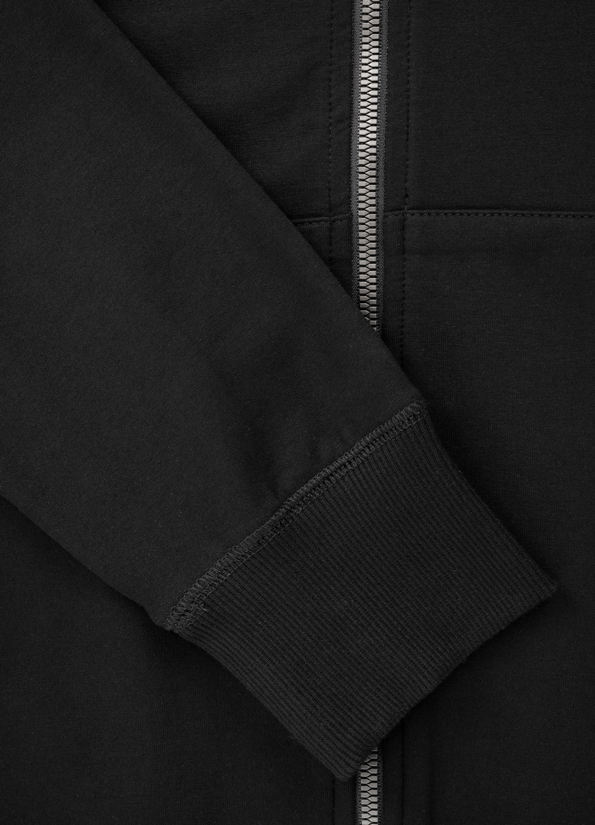 ZIP UP HOODIE SMALL LOGO FRENCH TERRY 220 BLACK.