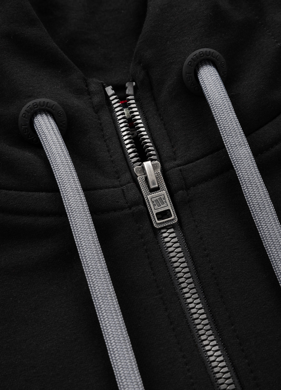 DAISY French Terry Black hooded zip.