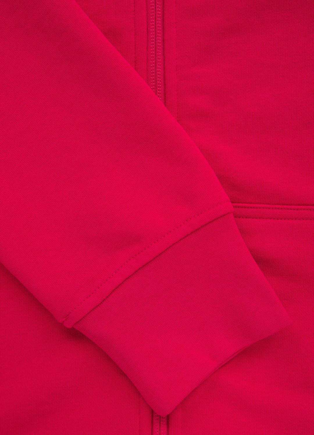 SELMA Raspberry Red zip hoodie.