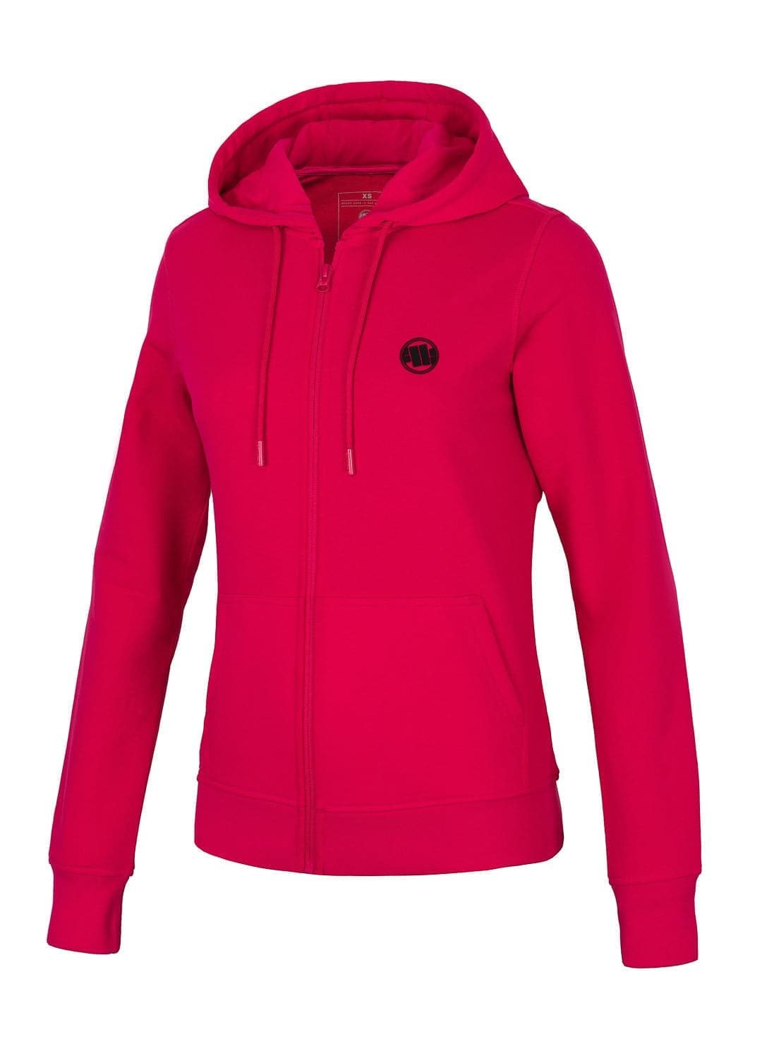 SELMA Raspberry Red zip hoodie.