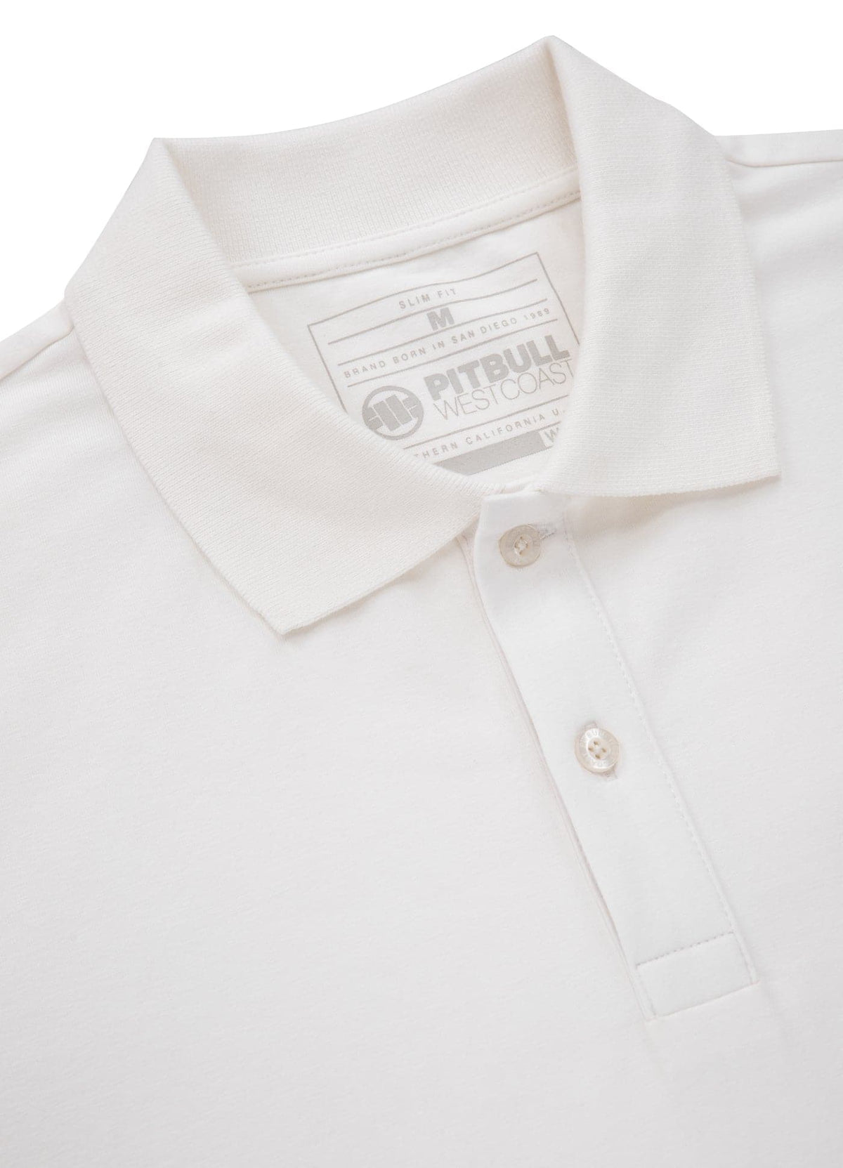 SLIM FIT SMALL LOGO 210 Off White Polo T-shirt