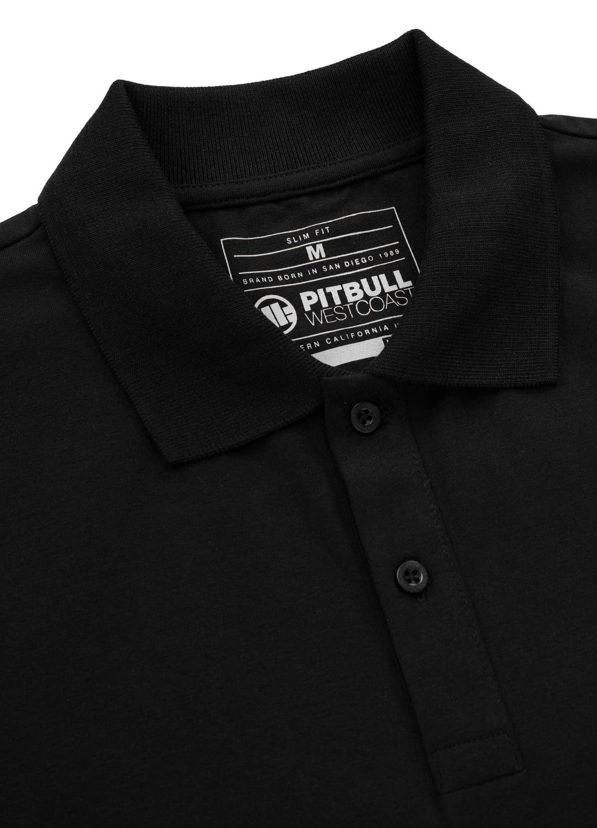 SLIM FIT SMALL LOGO 210 Black Polo T-shirt