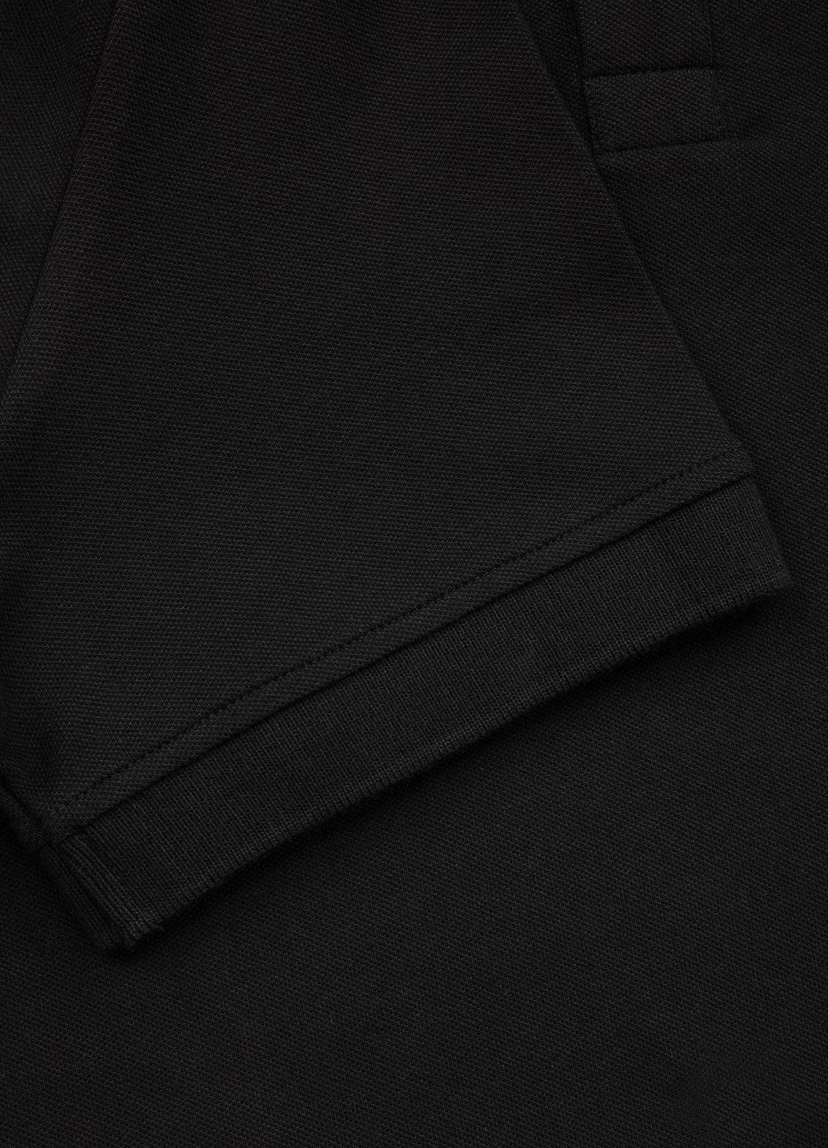 PIQUE REGULAR Black Polo T-shirt