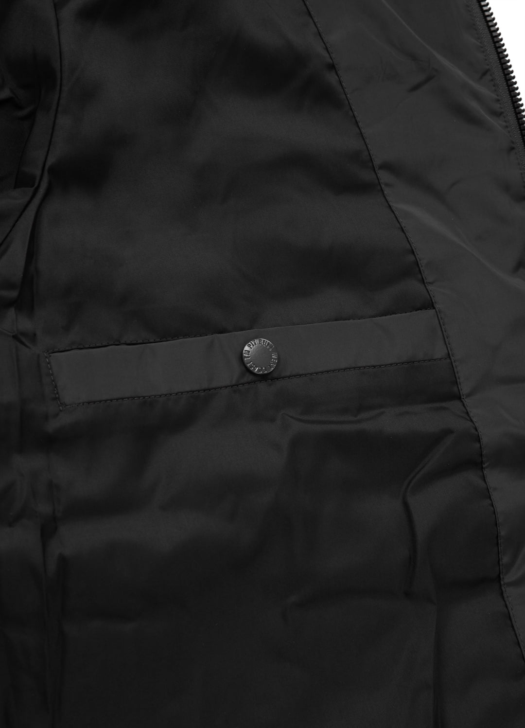 CARVER Black Quilted Hooded Jacket.