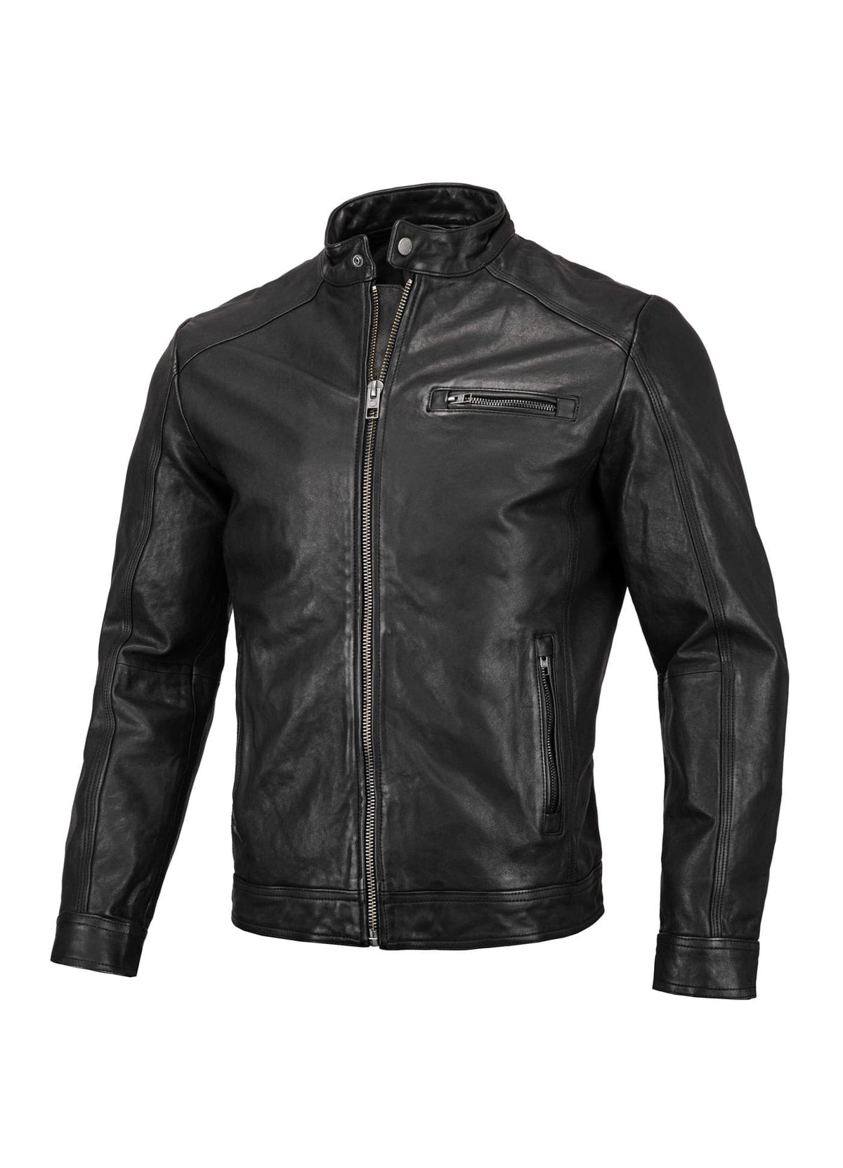 HOOPER Black Leather Jacket.