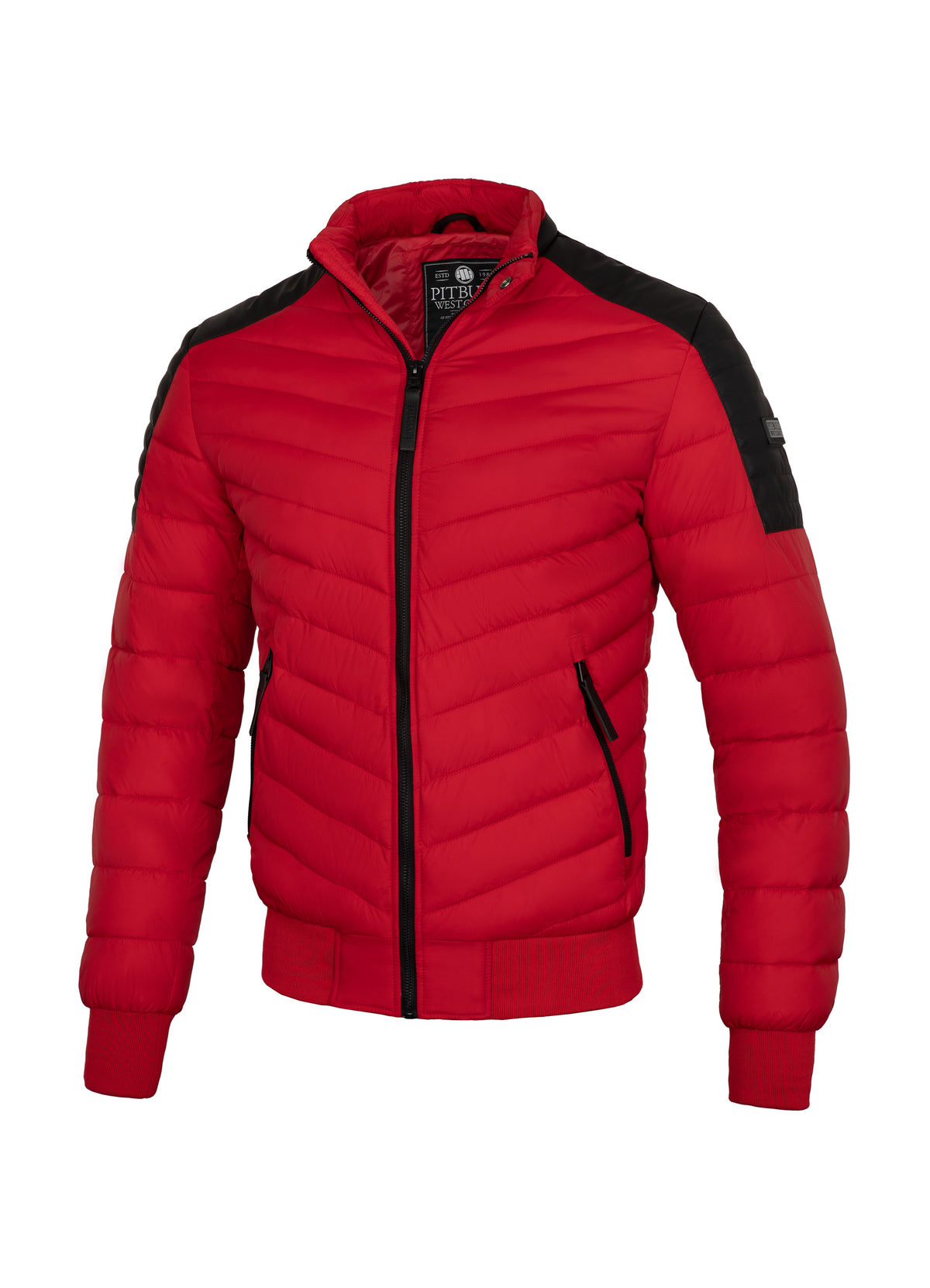 VICKERS Red/Black Quilted Jacket.