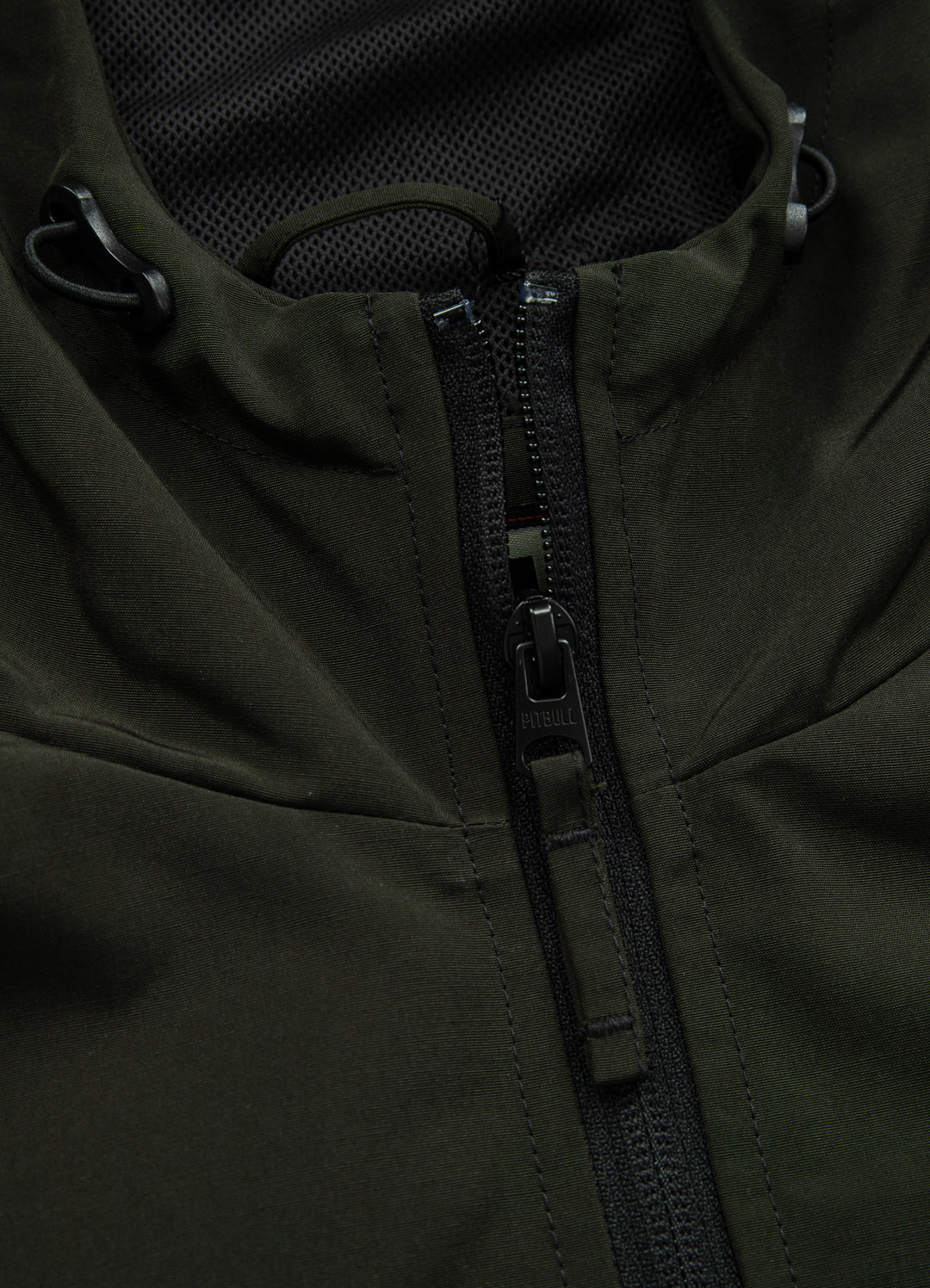 LAKEPORT Dark Olive Hooded Jacket.