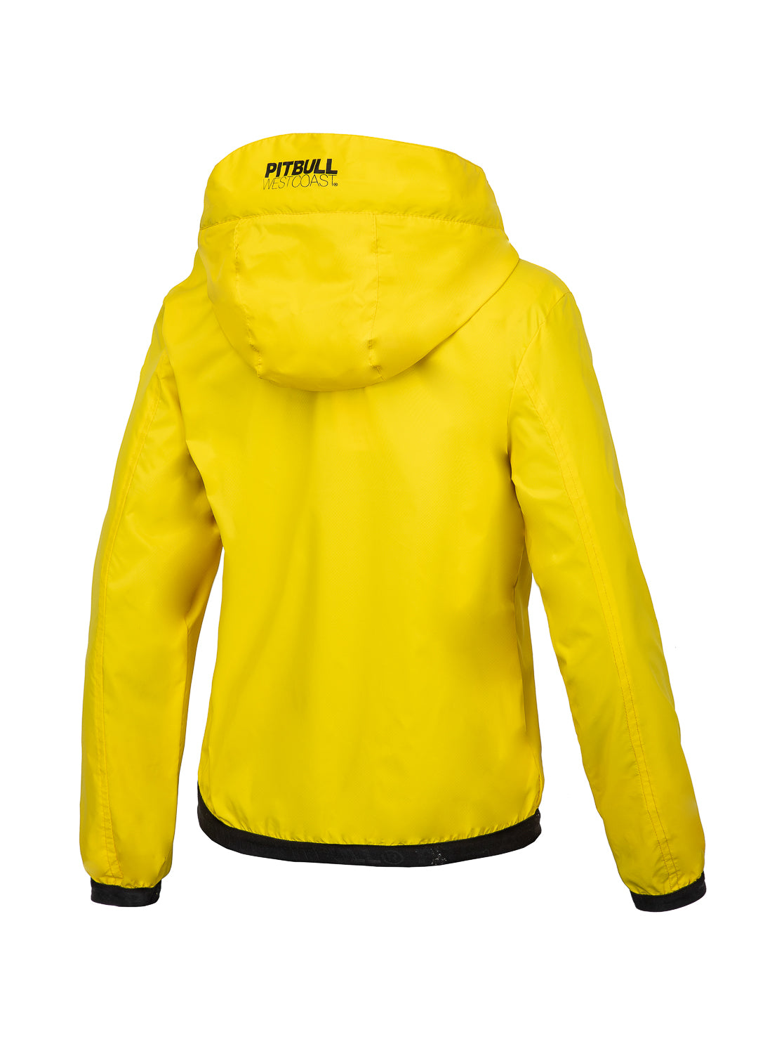 DAHLIA Yellow Hooded Nylon Jacket.