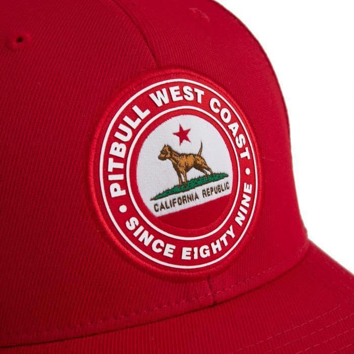 MESH BASEBALL FULL CAP CALIFORNIA Red - Pitbull West Coast U.S.A. 