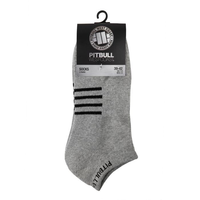 Thin Pad Socks 3pack Grey - Pitbull West Coast U.S.A. 