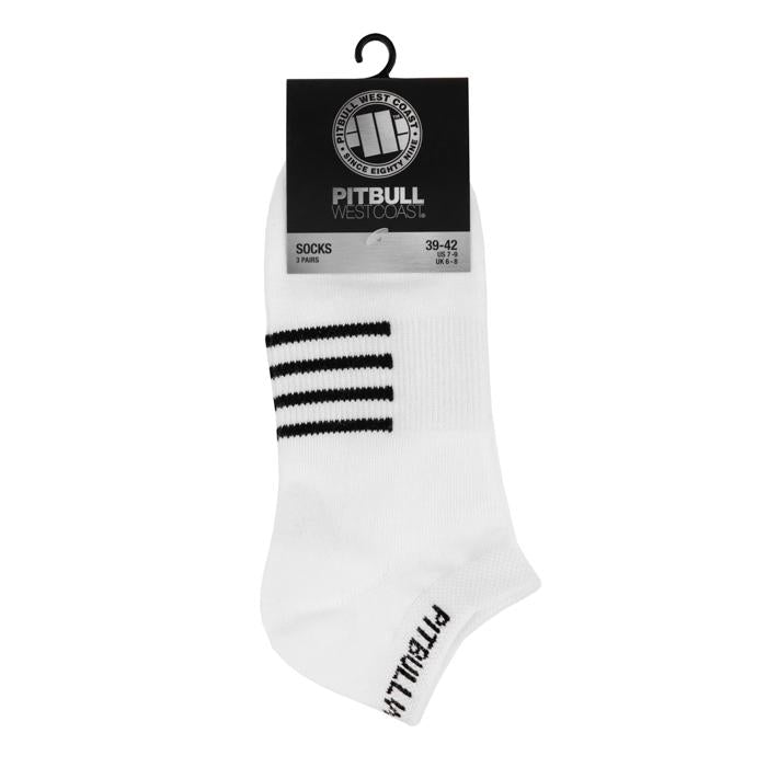 Thin Pad Socks 3pack White - Pitbull West Coast U.S.A. 