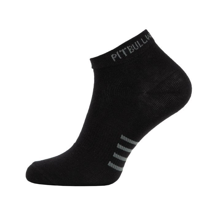 Low Ankle Thin Socks 3pack Black - Pitbull West Coast U.S.A. 