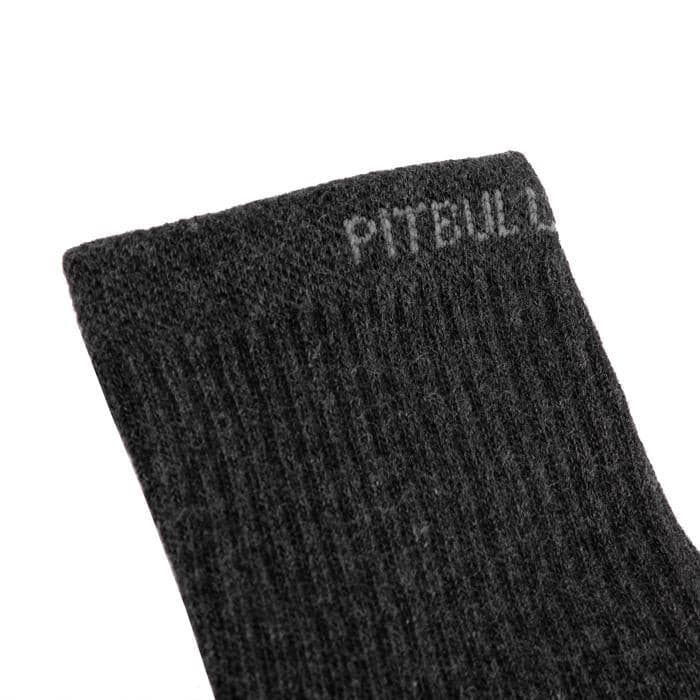 High Ankle Socks 3pack Charcoal - Pitbull West Coast U.S.A. 