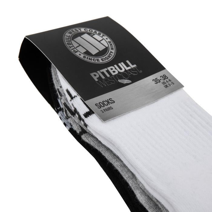 Thin Socks Pad TNT 3pack White/Grey/Black - Pitbull West Coast U.S.A. 