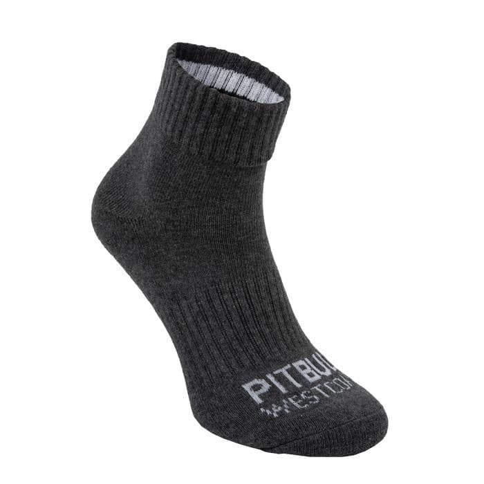 Thin Socks Low Ankle TNT 3pack Charcoal - Pitbull West Coast U.S.A. 