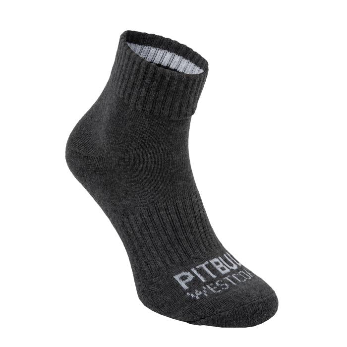 Thin Socks Low Ankle TNT 3pack Black/Charcoal/White - Pitbull West Coast U.S.A. 