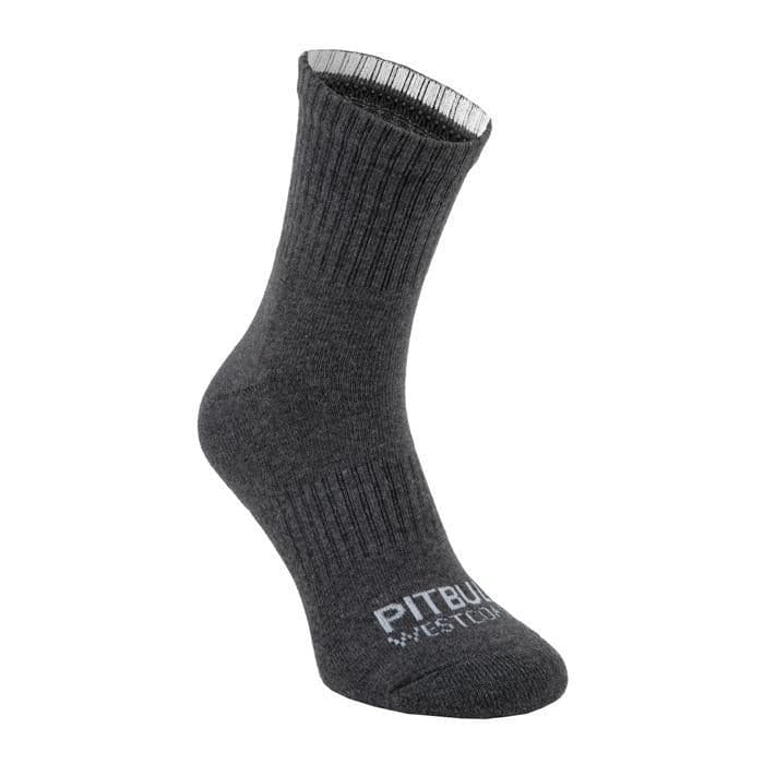 Thin High Ankle TNT Socks 3pack Grey/Charcoal/Black - Pitbull West Coast U.S.A. 