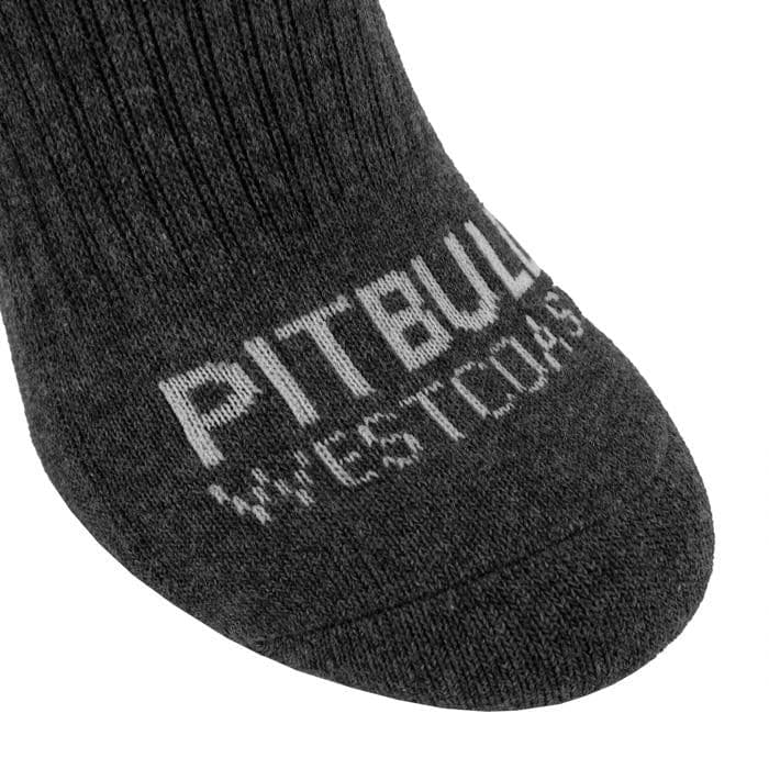 Thin High Ankle TNT Socks 3pack Charcoal - Pitbull West Coast U.S.A. 