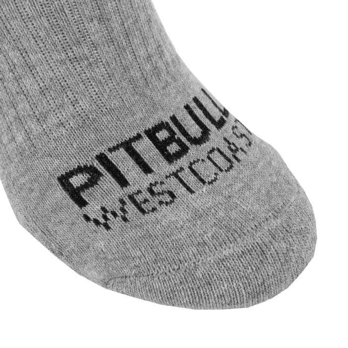 High Ankle Socks TNT 3pack Grey - Pitbull West Coast U.S.A. 