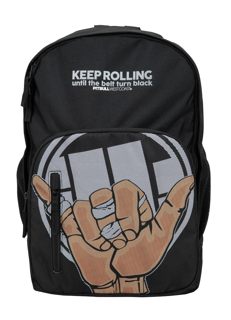 KEEP ROLLING Black Backpack.