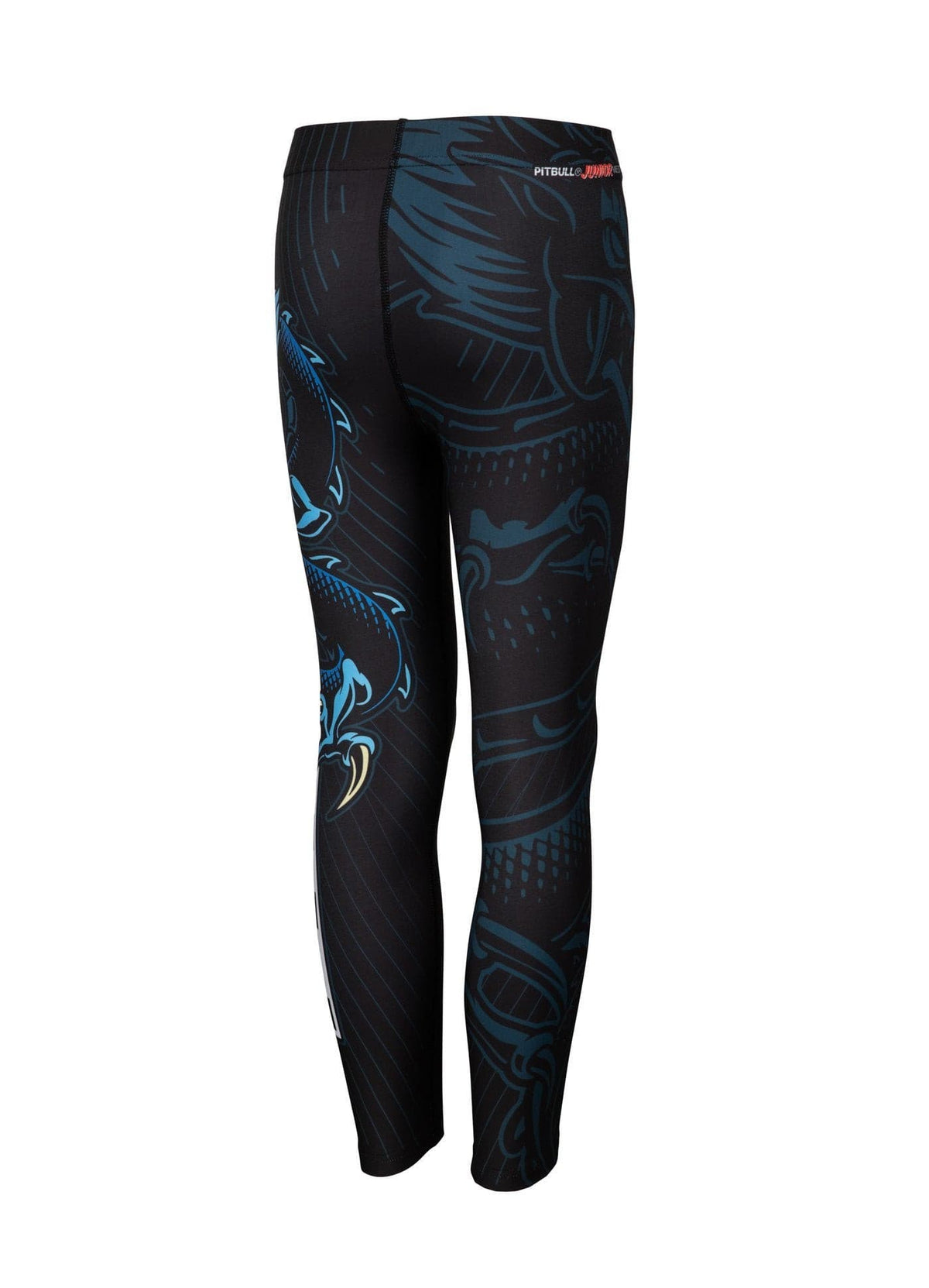 Kids Compression Pants BLUE DRAGON Black - Pitbull West Coast U.S.A. 